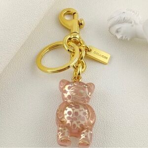 Coach Pink Bear Keychain